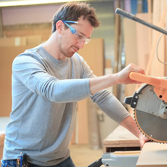 Weewooday 48 Pcs Safety Glasses One Size Safety Eyewear Eye Protection Goggles with Clear Protective Lens for Work Lab