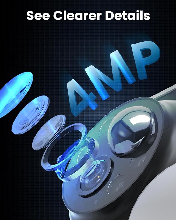 Security Cameras Wireless Outdoor, 4 Cam-Kit, 4MP Solar Security Camera Wireless System with 360° Pan & Tilt, HD Color Night Vision, Motion Detection, 64GB Memory Card, No Monthly Fee