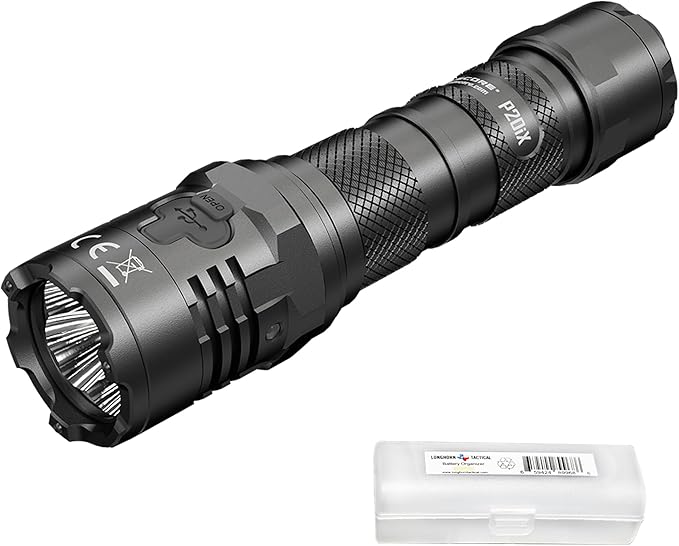 Nitecore P20iX Tactical Flashlight, 4000 Lumen USB-C Rechargeable High Lumen Super Bright with LumenTac Organizer