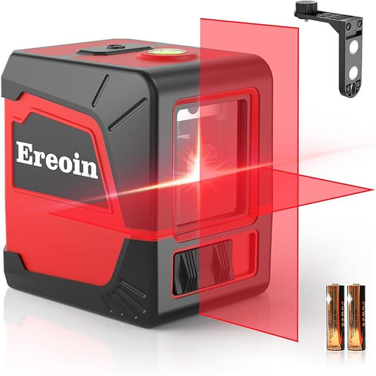 Laser Level Self-leveling Red Cross laser tool with vertical and horizontal lines,360 degree rotation self-leveling mode&IP54 waterproof for Picture Hanging Indoor & Outdoor