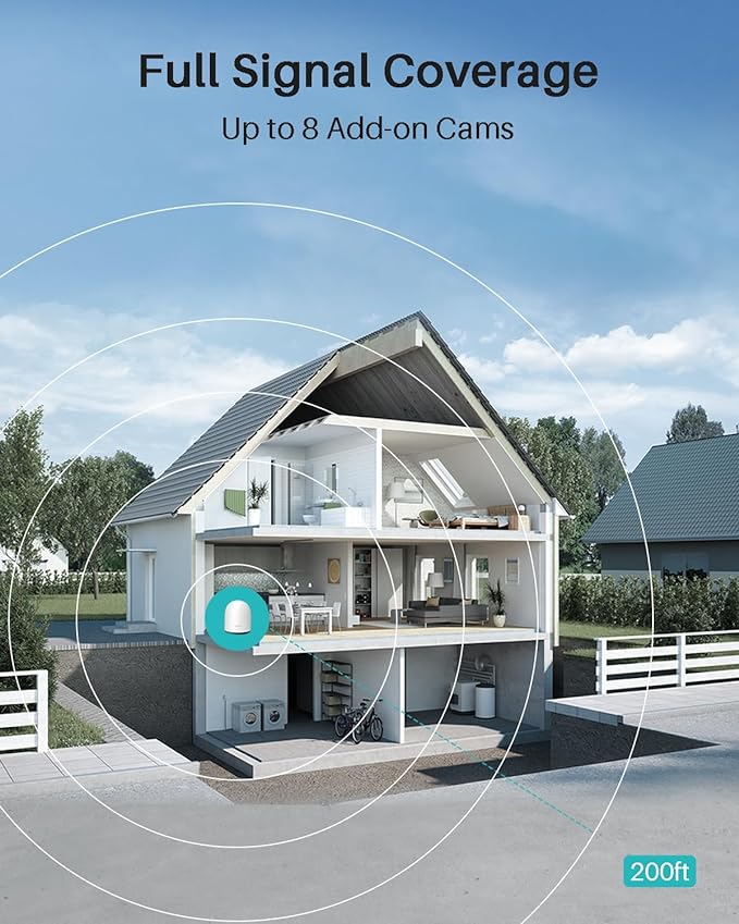 WUUK 2K Solar Security Cameras Wireless Outdoor, 4 Cam-Kit Home Security System, Color Night Vision, Forever Power, No Subscription, 32G Local Storage, Compatible for Alexa, Google Home, 2.4G&5G WiFi