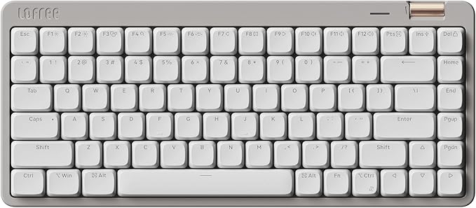 Flow Lite 84 Keys Low Profile Mechanical Keyboard, 75% Swappable Rechargeable Wireless Keyboard with 2.4G Receiver, Bluetooth and Wired Connection for Windows, Mac/Specter Linear Switches (Marble)
