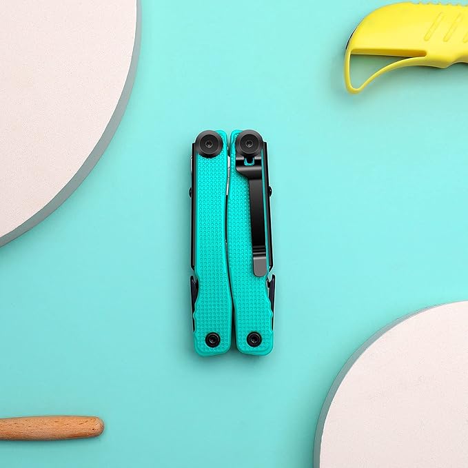 Multitool Pocket Knife for Men Women, Tactical Multi-Tool Pliers, Scissors with Clip, Nylon Sheath, All Safety Locking, Multipurpose Camping Survival Gear, Gifts Ideas