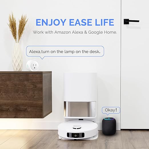 STERREN Smart Plug, Mini WiFi Plugs Compatible with Alexa & Google Assistant, Outlet Timer Socket with APP Group Controller Outlet for Home, 2.4G WiFi Only