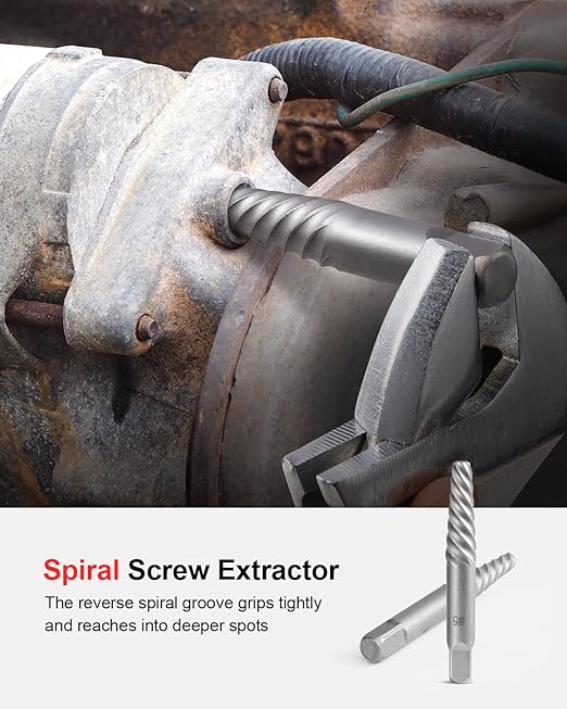 Kolvoii Screw Extractor Set & Bolt Extractor Kit, Stripped Lug Nut Remover Set, 67 Pcs Easy Out Bolt Extractor Set for Rusted, Rounded, Damaged Nuts, Screws, Bolts, 35#CR-MO 6542/4341 HSS Steel Cobalt