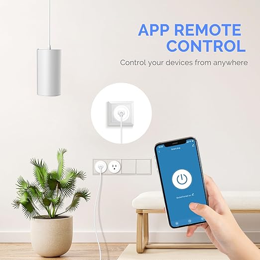 STERREN Smart Plug, Mini WiFi Plugs Compatible with Alexa & Google Assistant, Outlet Timer Socket with APP Group Controller Outlet for Home, 2.4G WiFi Only