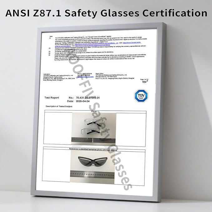 Safety Glasses Bulk of 100,ANSI Z87.1 Eye Protection Goggles with Scratch and Impact Resistant for Construction and Laboratory