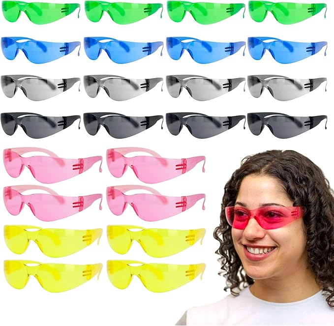 BISON LIFE Keystone Color Lens Safety Glasses | Anti Scratch | Impact Resistance | ANSI Z87.1 Standard | UV 400 Protection