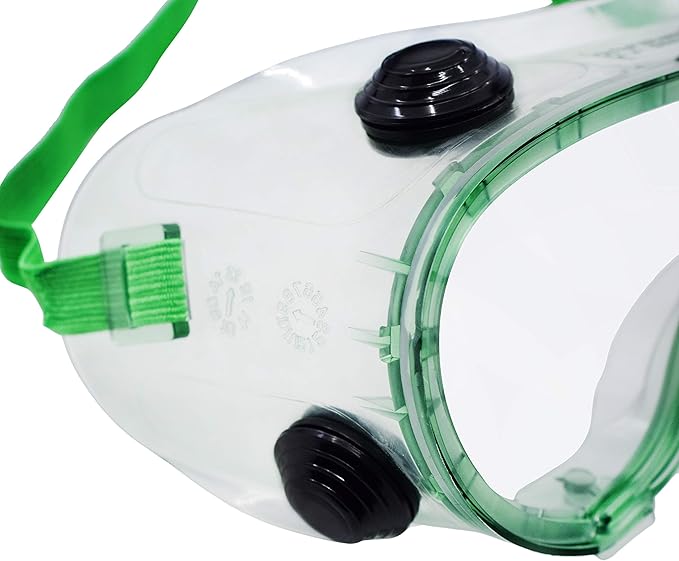 EISCO Safety Goggles - Indirectly Vented, Anti-Fog, UV Protection - Flexible Frame - Ideal for Lab Use - Fits Over Eyeglasses