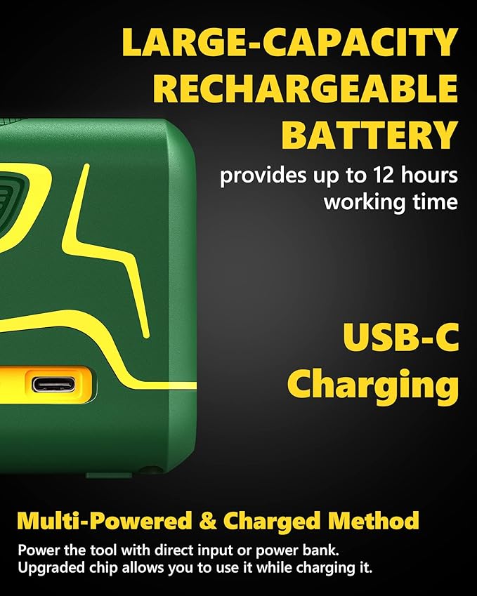 APEXFORGE X1C Cross Line Laser Level, with Rechargeable Battery, 100ft Green Beam, Self-Leveling, Vertical and Horizontal Line, Pulse Mode, 360° Magnetic Pivoting Base