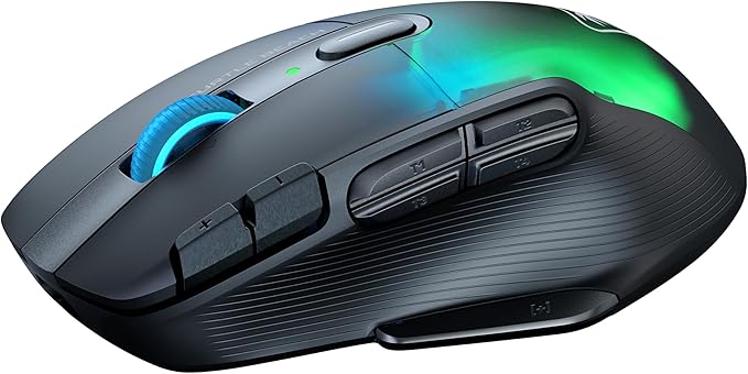 Turtle Beach Kone XP Air Wireless Customizable Ergonomic RGB Gaming Mouse, Bluetooth, 19K DPI Optical Sensor, 100-hour Battery & Charging Dock, 29 Programmable Inputs & RGB Lighting, 4D Wheel – Black
