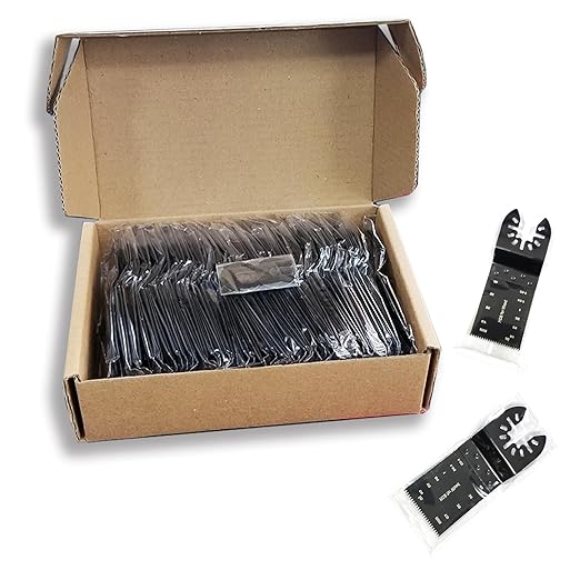 50pcs Wood Plastics Metal Multitool Blades Titanium oscillating Saw Blades Quick Release Fit Dewalt Tools Bosch Porter Cable Black & Decker Rockwell Ryobi Milwaukee Chicago Craftsman Makita…