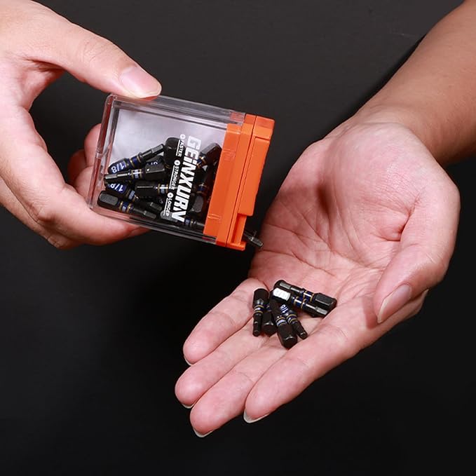 Impact Hex Screwdriver Bits Set,90 Pieces 1" Magnetic SAE (5/32",3/16",1/8",1/4") S2 Steel Multi Driver Bits and 1Pc Bit Holder with Storage Colorful Box