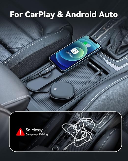 5 in1 Retractable USB Type C Cable 100W, 2Pack Multi Charging Cable 5A Fast Charging Cord USBC Cable with USB A+C to L/C Travel Essentials Charger for iPhone Series,Samsung Galaxy,MacBook,iPad(3.86ft)