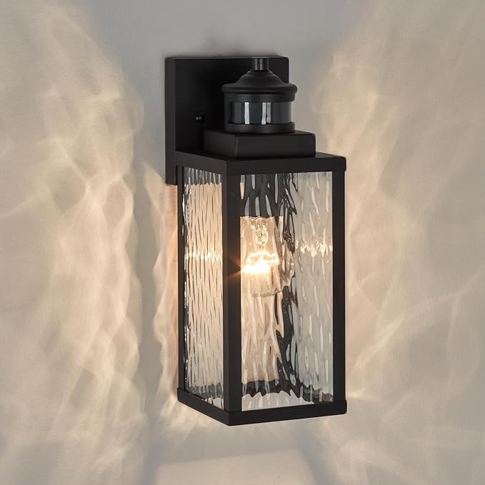 Motion Sensor Outdoor Wall Lights,Updated Dusk to Dawn Outdoor Lighting, Exterior Light Fixtures Wall Mount,Waterproof Porch Light Outside Lights for House