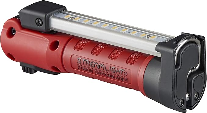 Streamlight 74850 Strion Switchblade 500-Lumen Rechargeable Multi-Function Compact Light Bar with with USB Cable, Red