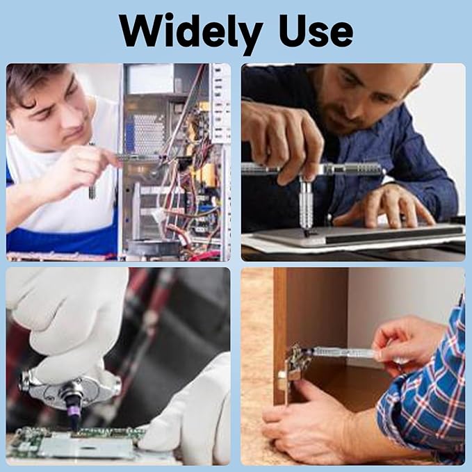 40 in 1 Magnetic Ratchet Screwdriver Set, DIY Ratchet Screwdriver Set with T Detachable Ratchet Handle, Portable S2 Tools for Furniture Assembly, Precision Electrical Appliance Repair, Bicycle Tools