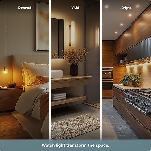 Master Smart Dimmer by Deako, 3-Way, 4-Way, Multi-Way, 2.4 GHz Wi-Fi, Programmable, Remote App, Voice Control w/Alexa, Google Assistant, Samsung, No Hub Required, Neutral Wire Required, White