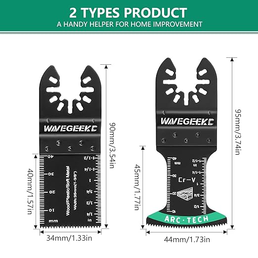 53 pcs Universal Wood Oscillating Tool Saw Blades Multitool Blades Kit Oscillating Tool Blade Fit DeWalt Fein Multimaster Porter Ryobi Cable Bosch Rockwell Milwaukee Oscillating Tool Blades