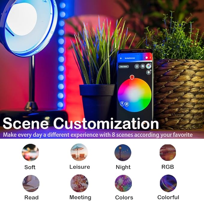 DOGAIN A15 Small Smart Light Bulbs, RGB Color Changing Light Bulb Compatible with Alexa Google Home, E12 Base Led Bulb WiFi Dimmable 500LM Christmas Lights 6W=40W Equivalent(Only 2.4Ghz 3 Pack