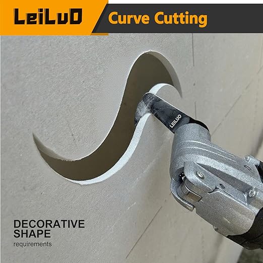 LEILUO 6 Pcs Multitool Oscillating Tool Blade Drywall & Multi-Material Cutting Universal Fit for DeWalt Makita & More