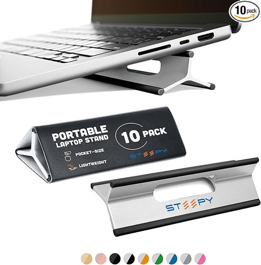 Steepy Adjustable Laptop Stand - 3 Height Computer Riser for Desk