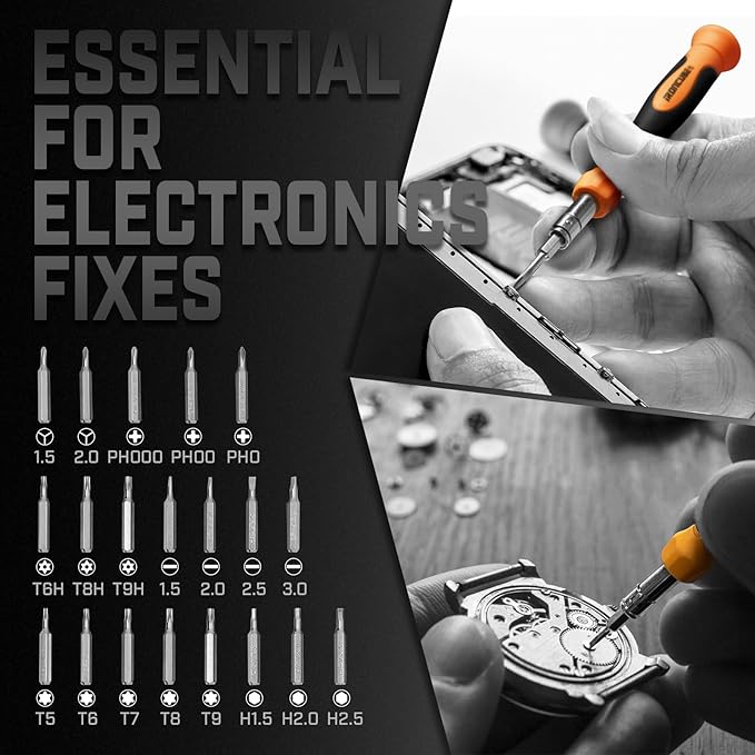 Ratcheting Screwdriver Set: 56-Piece Magnetic Multi Bits Tool Kit with Case