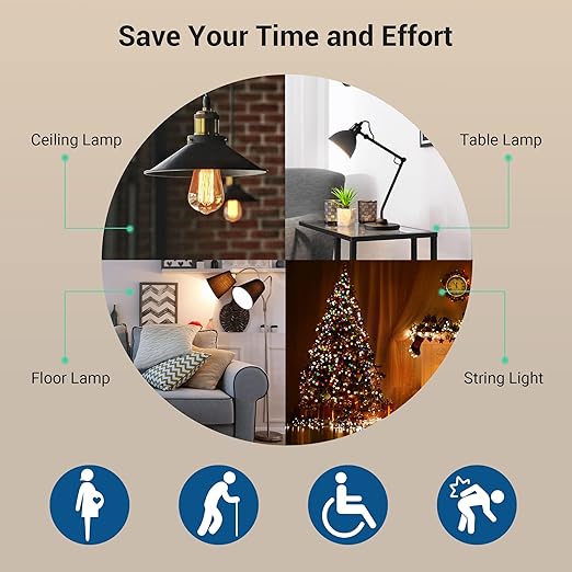 DEWENWILS Indoor Remote Control Outlet, Wireless Remote Light Switch, No Interference Remote Outlet Switch, No Wiring, 15A/1875W, 100ft RF Range, Compact Design, Programmable
