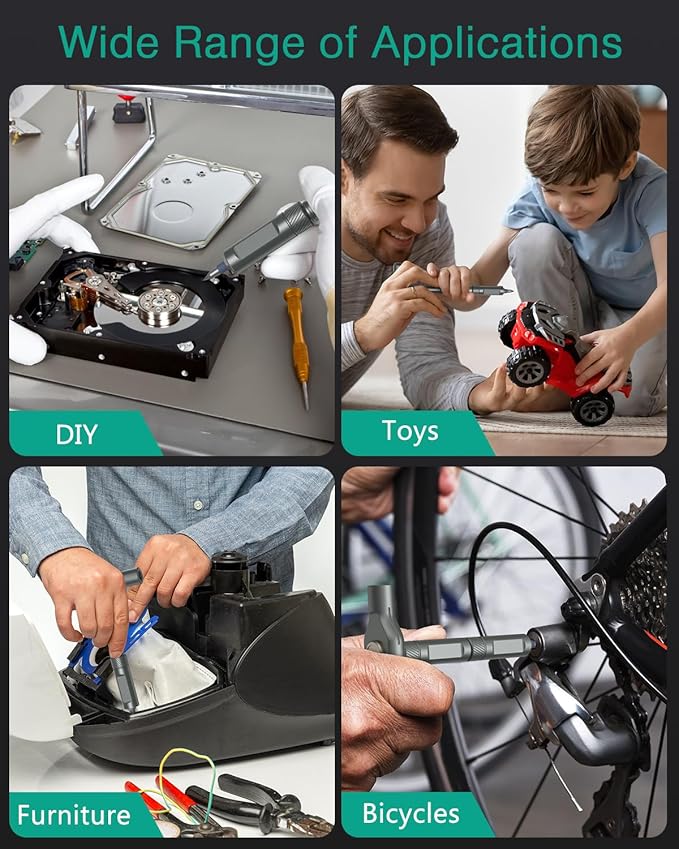 ORIA 42 in 1 Ratchet Screwdriver Kit, Magnetic Screwdriver Set with 40 Precision Bits, Upgraded Version Repair Tool Kits with DIY Ratchet Handle, Portable Case for DIY Bike Electronics Furniture