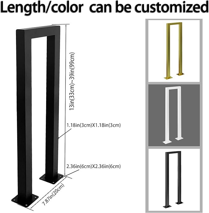 3FT Black Sturdy Non-Slip U-Shaped Safety Guardrail, Equipped with Decorative Cover, Retro Industrial Iron Handrail, Stylish & Safe Grab Bars, for Indoor and Outdoor Steps