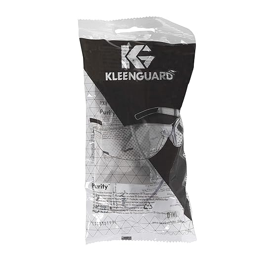 KLEENGUARD V20 Purity Safety Glasses (25654), UV Protection, Hardcoated Clear Anti-Fog Lenses with Clear Temples, 12 Pairs / Case , 146 x 38 month