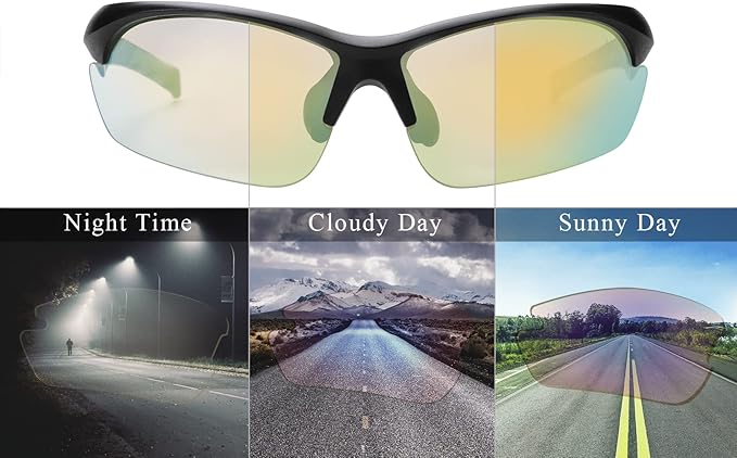 X Power Photochromic Lenses Safety ANSI Z87+ Impact Resistant Polycarbonate Lens & Frame