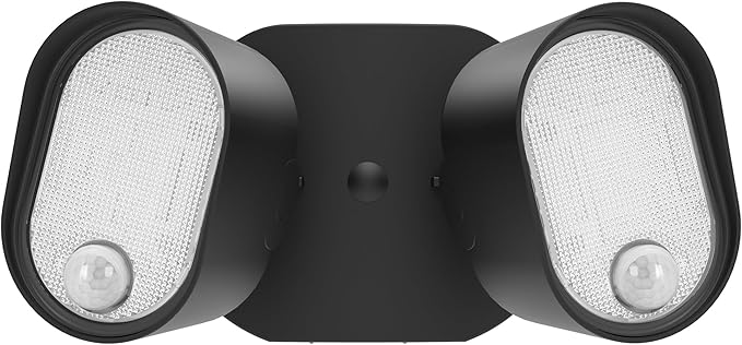 LUTEC 35W 4000LM LED FloodLights with 2 Sensors, Motion Sensor Outdoor Lights 5000K Dusk to Dawn, IP65 Waterproof 240 Wide Angle Motion Outdoor for Garage, Patio, Yard(2 Pack)