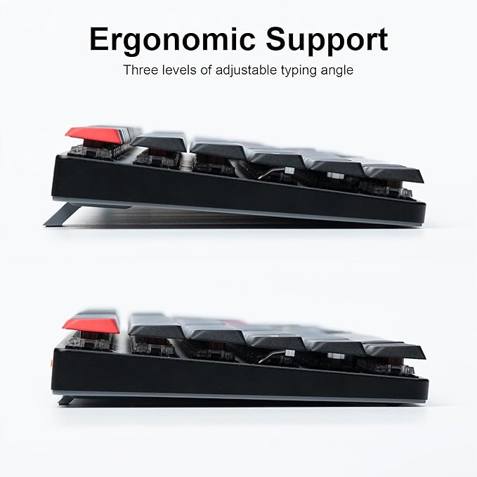 Keychron K5 Pro Wireless QMK/VIA Custom Mechanical Keyboard, 100% Full Size Layout 108 Key Programmable, Ultra-Slim RGB Backlit Low Profile Gateron Brown Switch Bluetooth/Wired for Mac Windows Linux