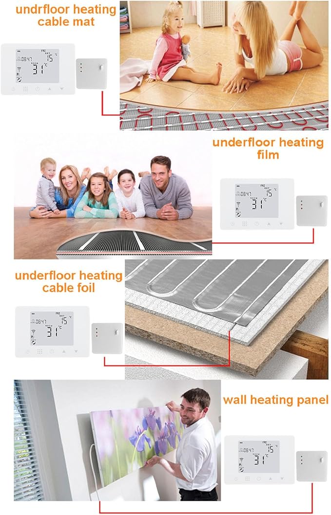 Smart Temperature Controller Digital Display WiFi Smart Thermostat APP Control Thermostat for Home Office Hotel