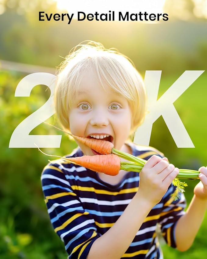 2K Solar Surveillance Camera Wireless Outdoor, Battery-Powered Solar Camera for Home Security, 360°Pan & Tilt, 3MP Color Night Vision, Two-Way Audio, Alexa/Google Assistant, 2.4Ghz Only, 2Pack