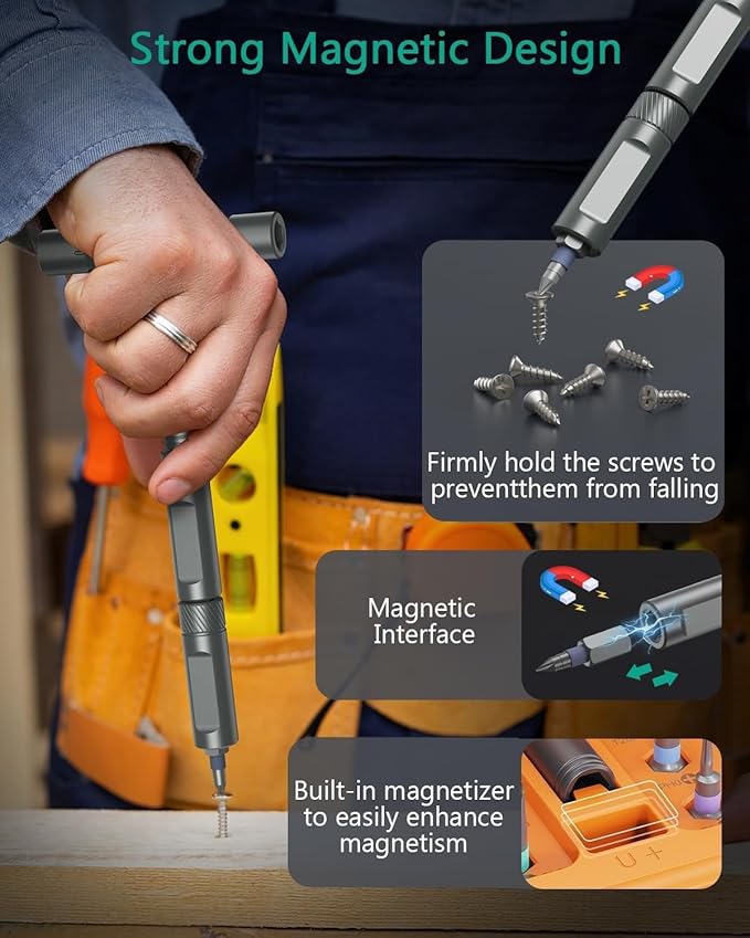 ORIA 42 in 1 Ratchet Screwdriver Kit, Magnetic Screwdriver Set with 40 Precision Bits, Upgraded Version Repair Tool Kits with DIY Ratchet Handle, Portable Case for DIY Bike Electronics Furniture