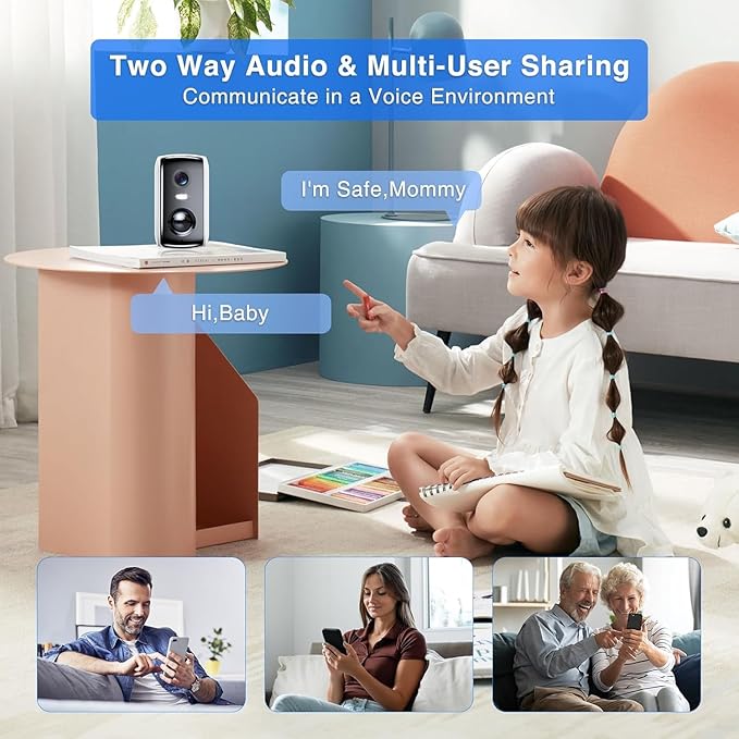 Security Cameras Wireless Outdoor,WiFi Cameras for Home Security with AI Motion Detection Spotlight Siren,Battery Powered Cam,2K Color Night Vision,2-Way Talk,IP65 Waterproof,Works Alexa