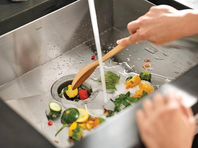 Moen Lite Series PRO Compact Continuous Feed Garbage Disposal for Kitchen Sink with Power Cord, GXP33C