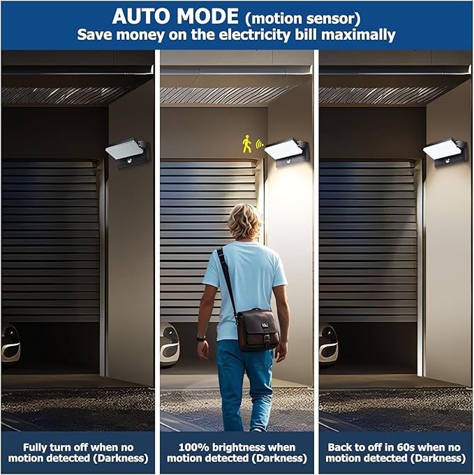 Motion Sensor Outdoor Wall Pack Lights,40W Acrylic LED Porch Lights 360 °Rotation,Waterproof 5000K/4000K/6000K Exterior Flood Wall Sconce Light for Garage