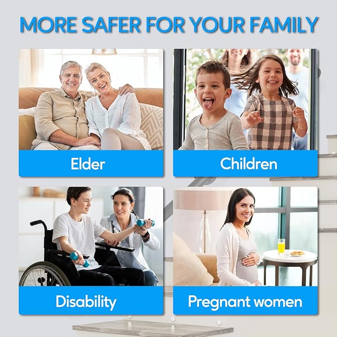 Pipe Stair Handrail, 5 Ft Metal Staircase Handrail, Black Galvanized Industrial Iron Hand Rail for Indoor & Outdoor Wall Mount Support, Wall Hand Railing,Safety Handle, Steps Baluster(HR03)