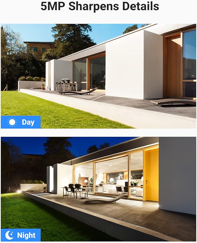 ANNKE H500 5MP PoE Security Camera System w/ 6MP H.265+ 8 Channle NVR, 8X 5MP Outdoor Dome IP Cameras, 24hour Audio Recording, 100ft EXIR Color Night Vision, IP67 Weatherproof, Built in 2TB HDD