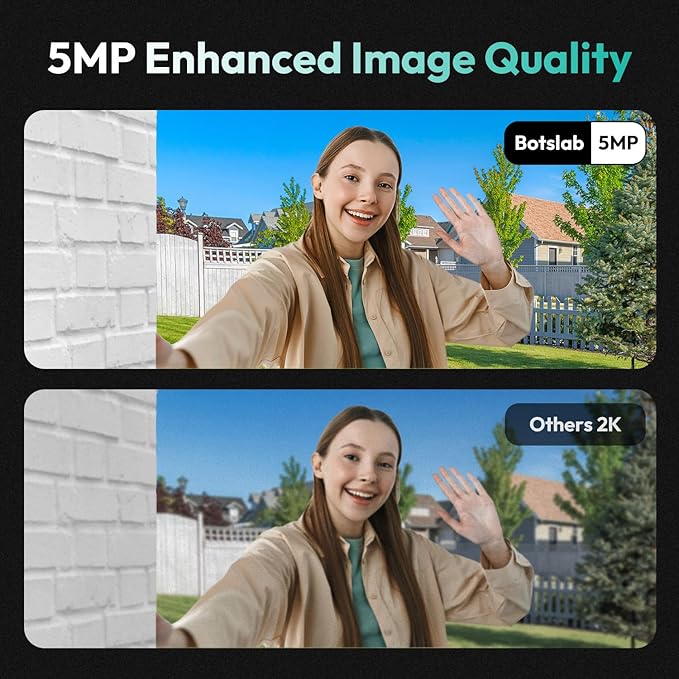 5MP Wireless Video Doorbell Camera,180° Head-to-Toe View, AI Motion Detection, VR Mode, Battery or Wired Powered, Easy Installation, Weatherproof, No Monthly Fee, 2.4GHz WiFi