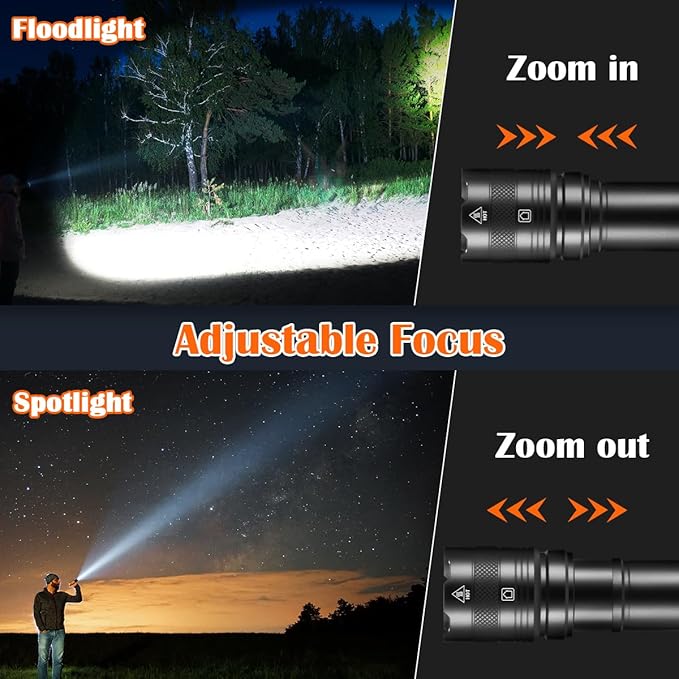 3Pack Rechargeable Flashlights, Tactical Flashlight High Lumens, Super Bright Flashlight, Mini Small Flashlights Powerful, LED Linterna Recargable, Pocket Handheld LED Flash Light for Home Emergency