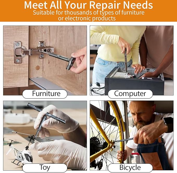 24 in 1 Magnetic Ratchet Screwdriver Set, Multi Bit DIY Magnetic Screwdriver Set with Detachable Ratchet Handle, Portable Precision Repair Tool Kit for Furniture, Computer, Electronics, Bicycle