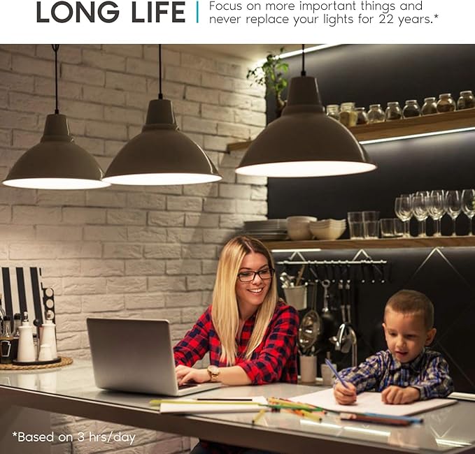 LUXRITE A19 LED Bulb 75W Equivalent, 1100 Lumens, 3000K Soft White, Dimmable Standard LED Light Bulbs 11W, Enclosed Fixture Rated, Energy Star, E26 Medium Base - Indoor and Outdoor (4 Pack)