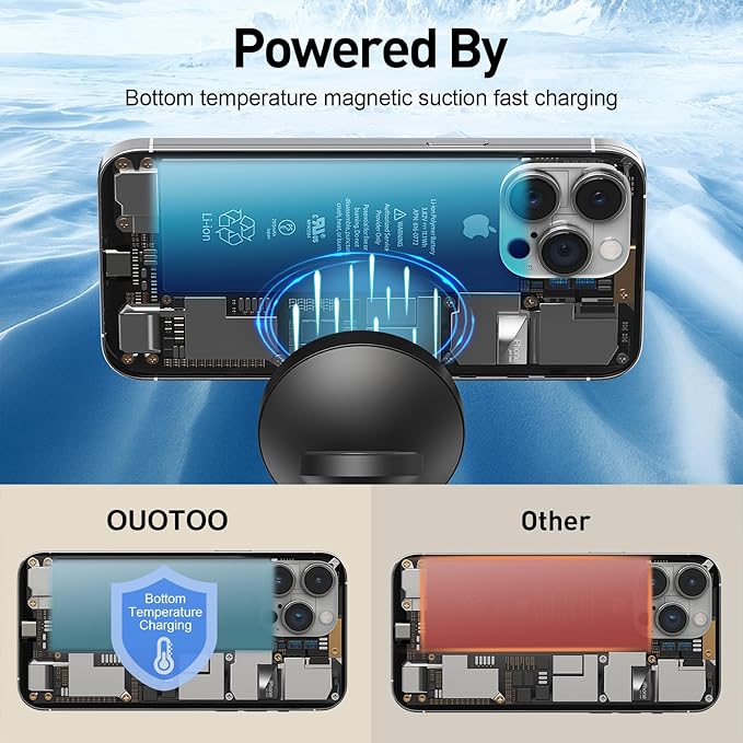 2025 3 in 1 Charging Station Compatible with Mag-safe Charger Wireless Charger Stand for iPhone 17 16 15 14 13 12 Series Wireless Charging Station for AirPods Wireless Charging Stand for iWatch Series