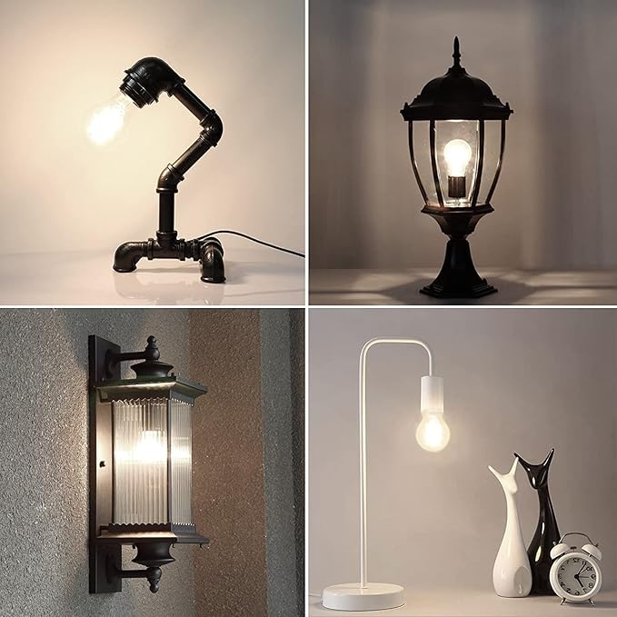 LED Edison Bulb 4W,Antique 40W Vintage Edison Bulb,E26 Light Bulb Non Dimmable Led Bulb 450 Lumens 4000K Daylight White,Pack of 12