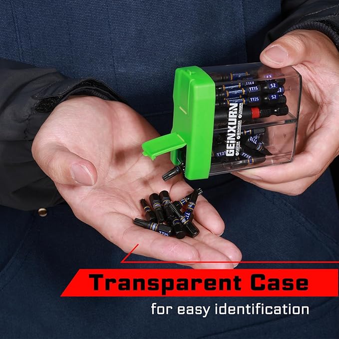 Impact Security Torx Screwdriver Bits Set,43 Pcs(TT7-TT40) Magnetic 1"& 2" Long S2 Steel Hollow Torx Driver Bits with Magnetic Bit Holder Storage Colorful Box