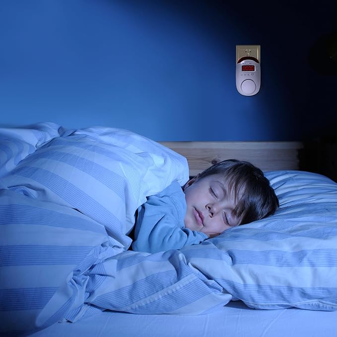 Combination Gas & Carbon Monoxide Detectors - Koabbit Plug in Carbon Monoxide Detector,Propane, Natural,Methane, Explosive Gas Detector Alarm & CO Detector Alarm for Home,Easy to Read